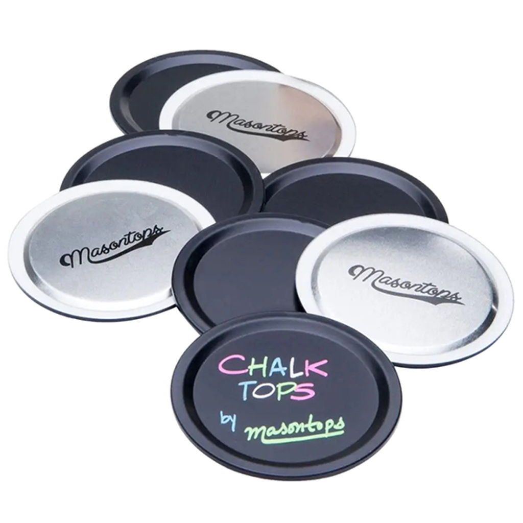 Masontops Regular Mouth Chalk Top Blackboard Disc Lid 8 pcs