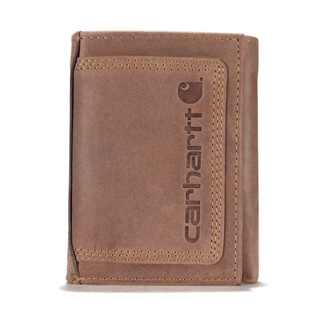 Carhartt Men's Leather Detroit Trifold Wallet