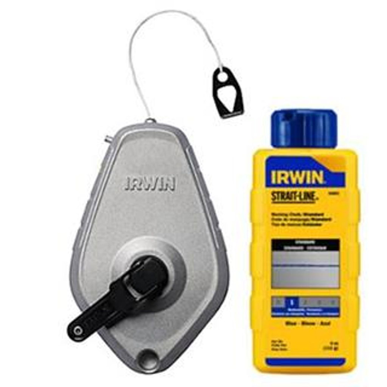 Irwin Strait-line Aluminum Reel & Chalk Combo - Blue Standard - 100