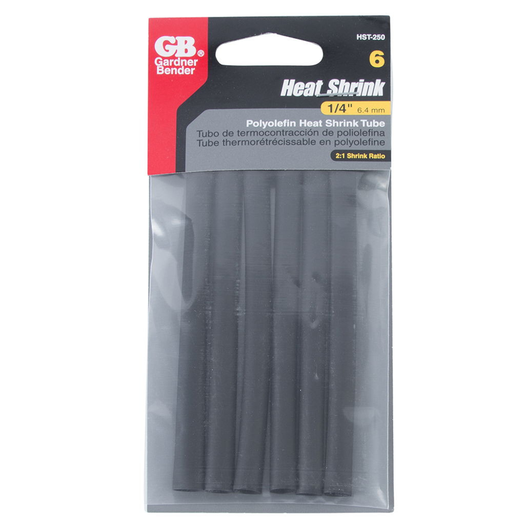 1 Foot Of 3/8 Inch (9.5mm) Black 2:1 Polyolefin Heat Shrink Tubing