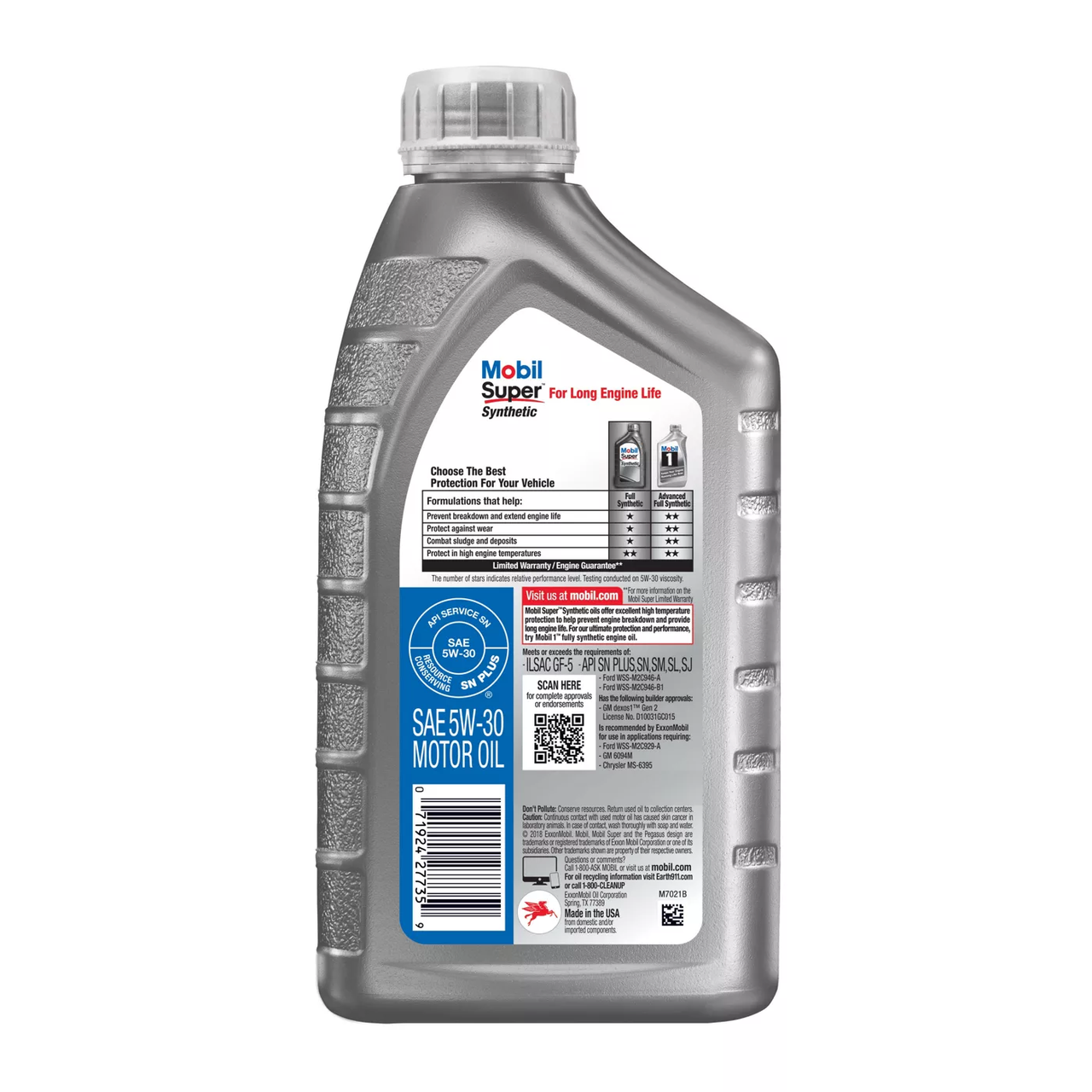 Mobil Super 5W-30 Synthetic Motor Oil - 1 qt