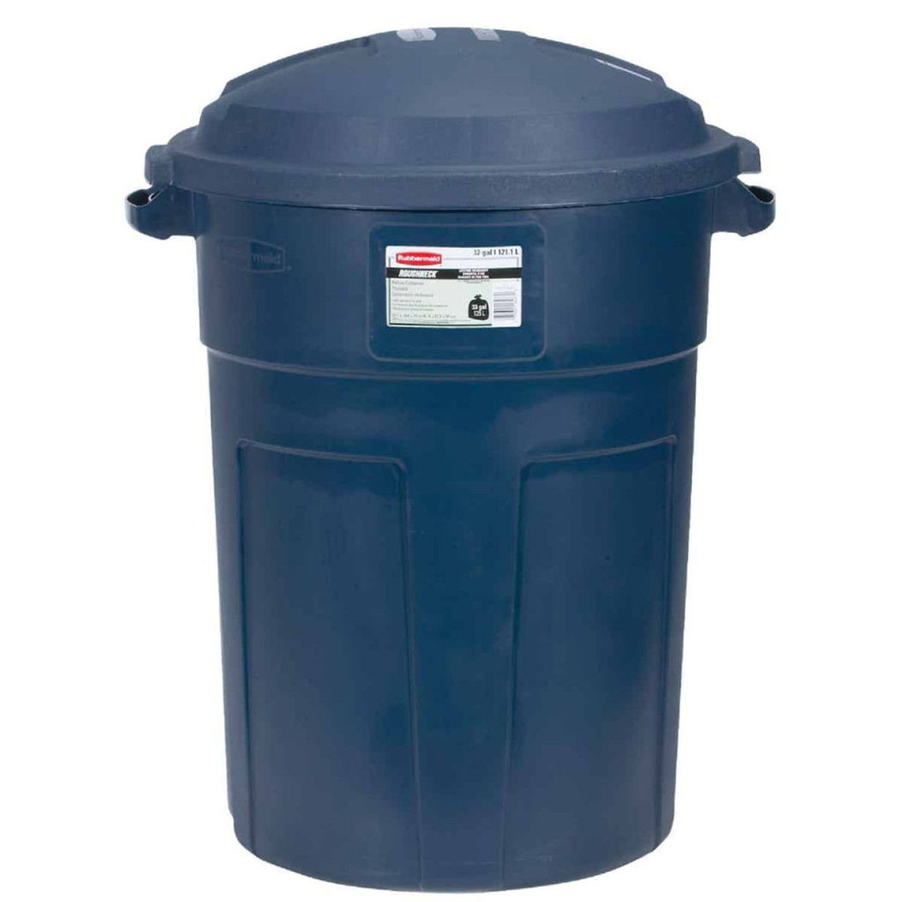 Rubbermaid Roughneck 32-Gallon Trash Can, Blue