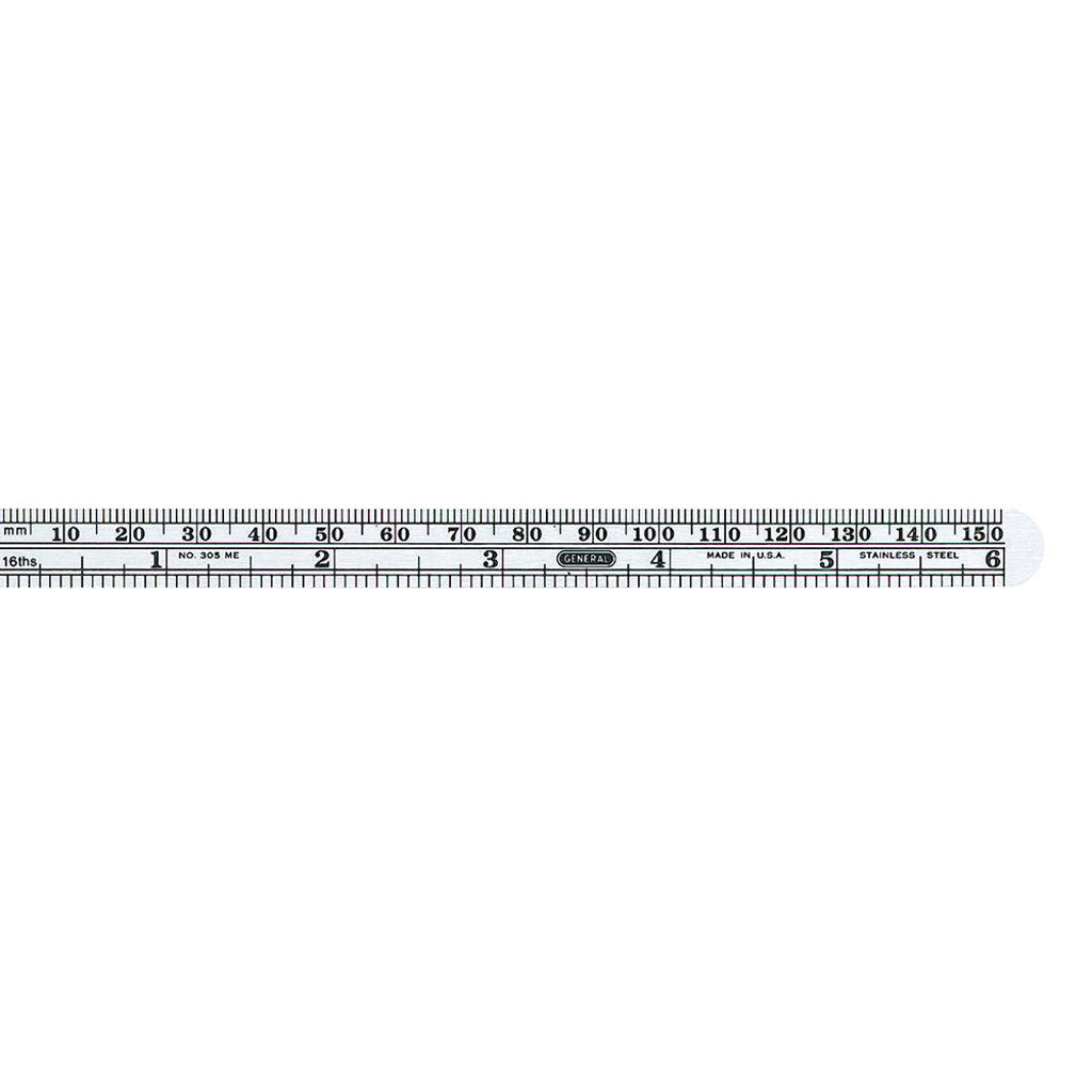 3-Pack General Tools 6-Inch Flexible Stainless Steel Rulers – Pocket Size With Etched Graduations