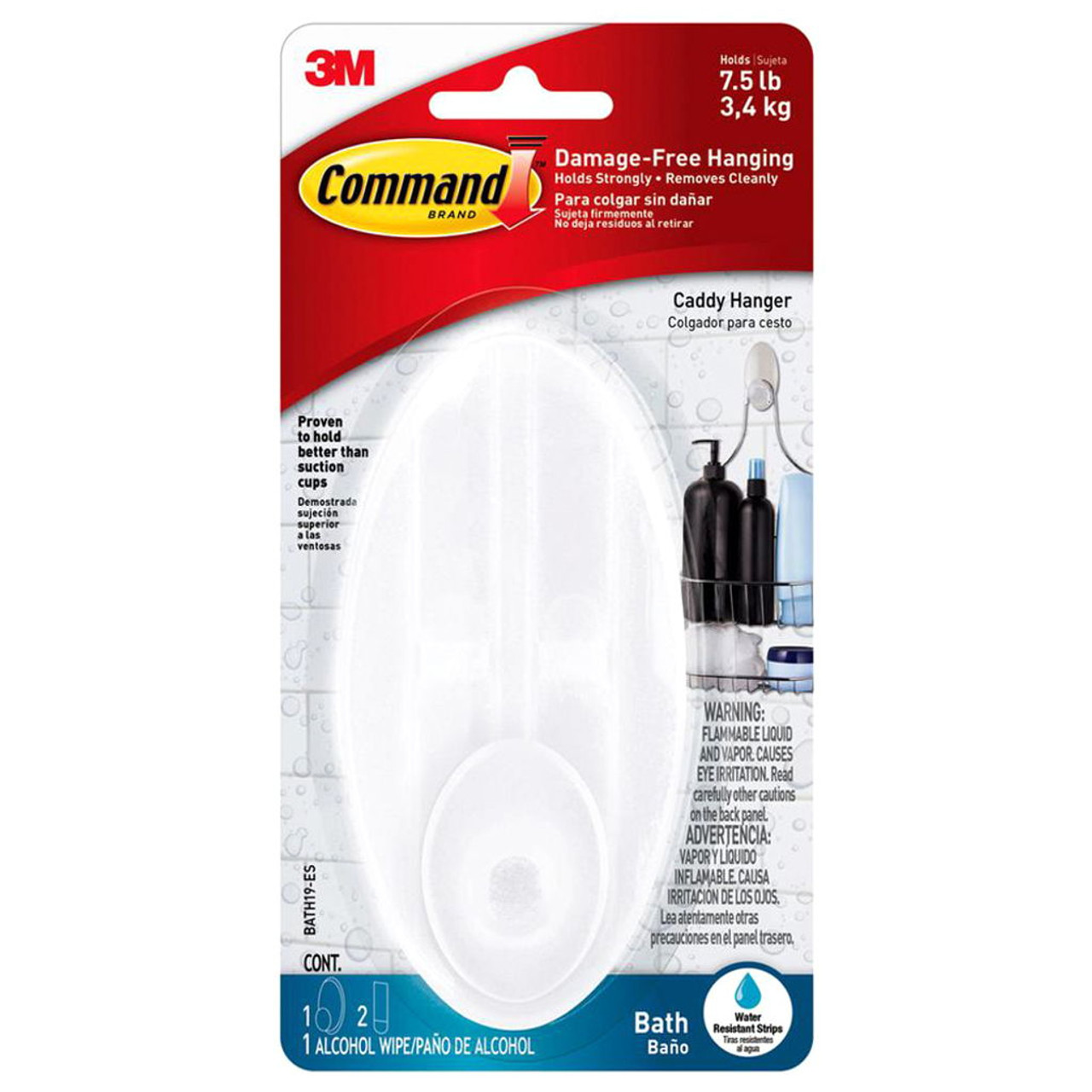 Command Metal Shower Caddy Satin Nickel