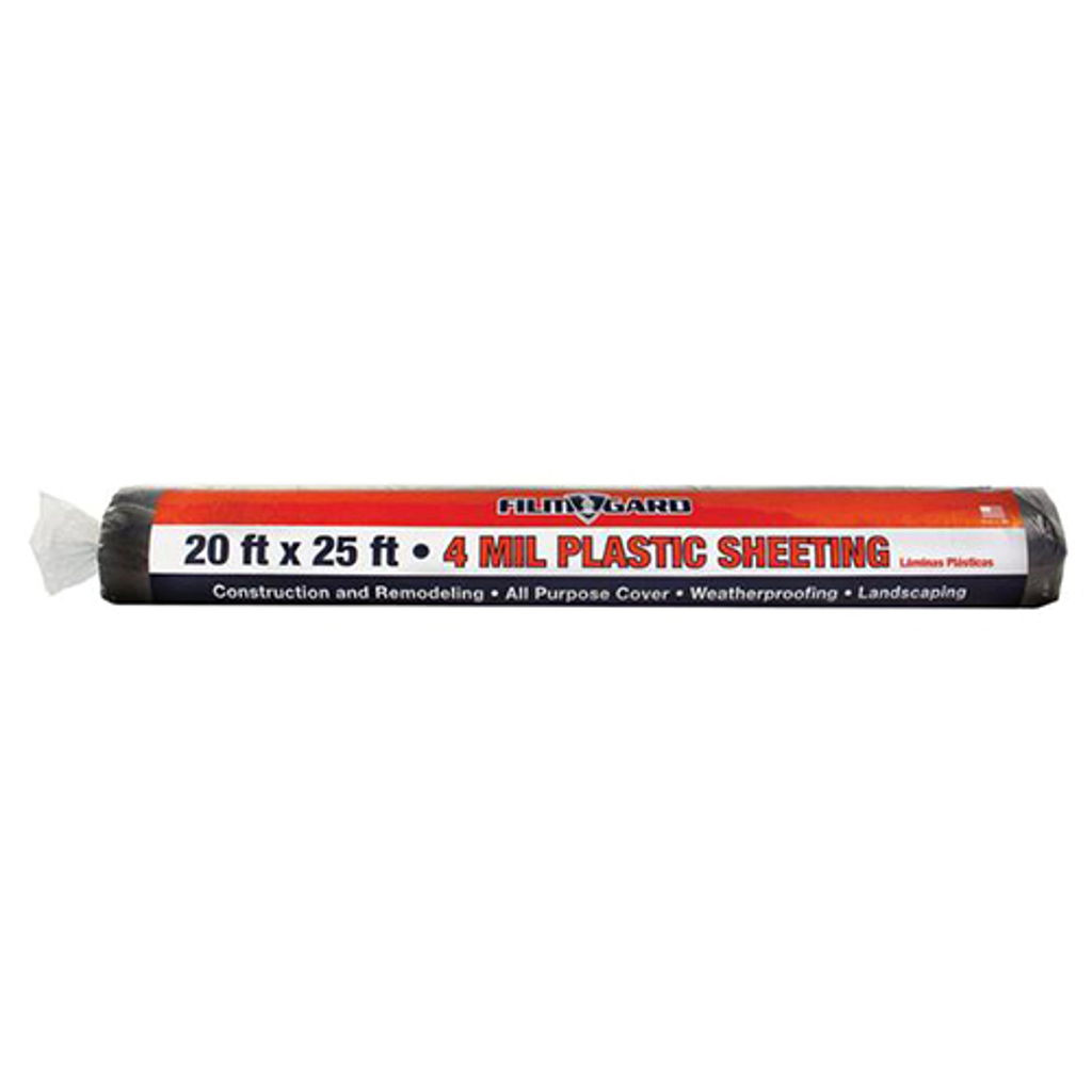 Berry Plastics Film-Gard 4 mil Black Plastic Sheeting - 20' X 25'