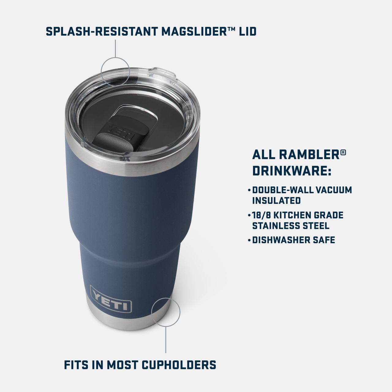 Yeti Rambler 30 oz MagSlider Lid - Drinkware Accessories