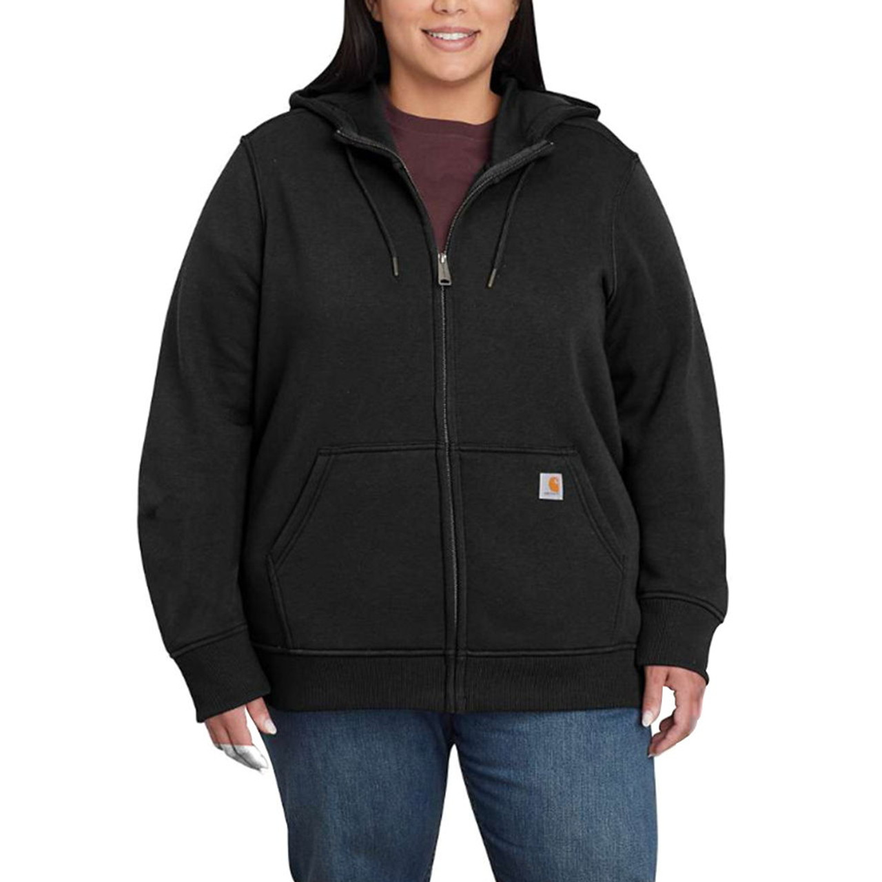 Carhartt Women s Relaxed Fit Midweight Full Zip Sweatshirt Black