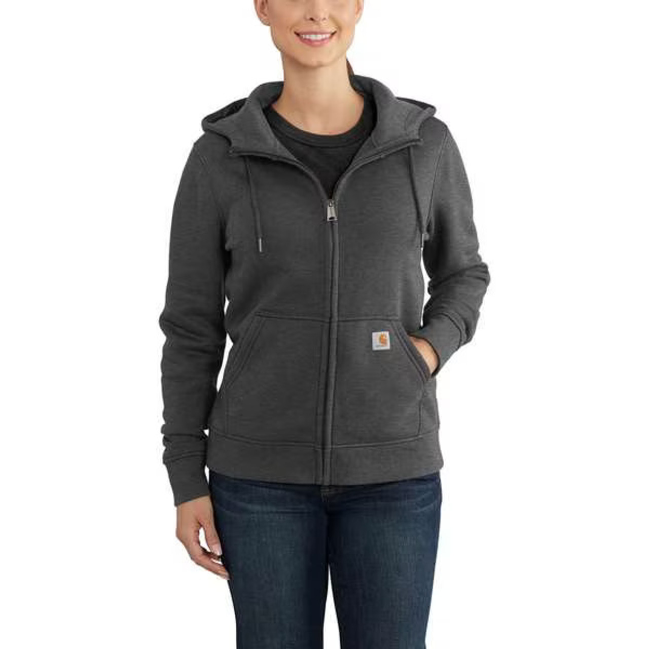 Carhartt Women s Relaxed Fit Midweight Full Zip Sweatshirt Black