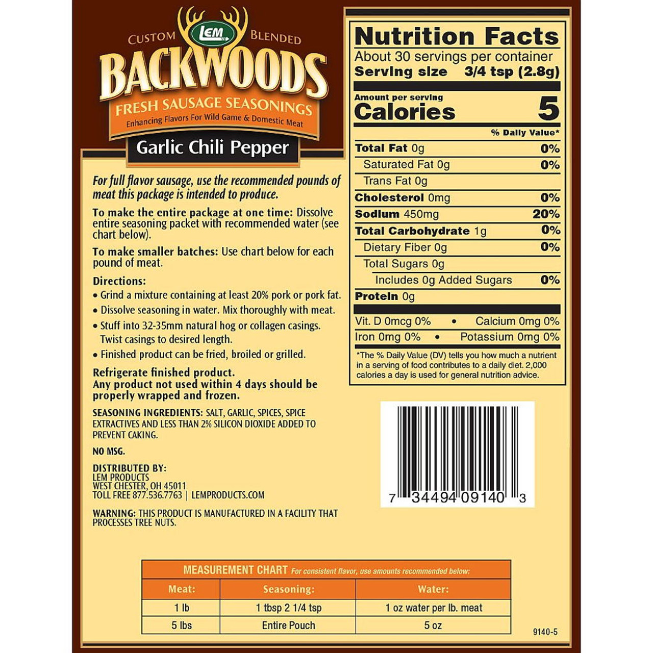 Backwoods Jalapeno Summer Sausage Seasoning