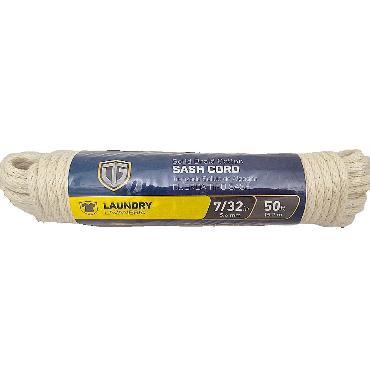 Solid Braid Cotton Sash Cord