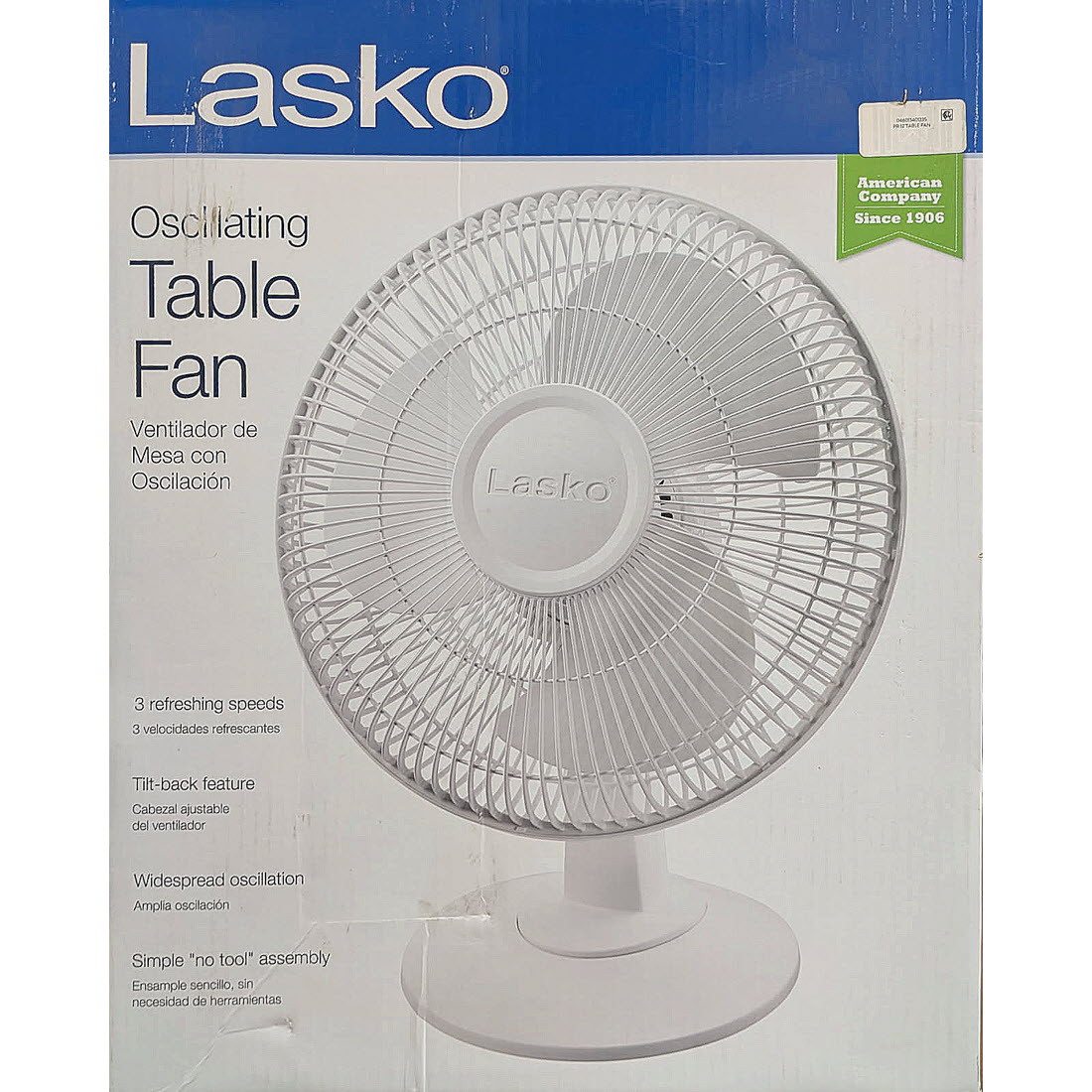Lasko 3-Speed 12" Table Fan - Thumbnail 2