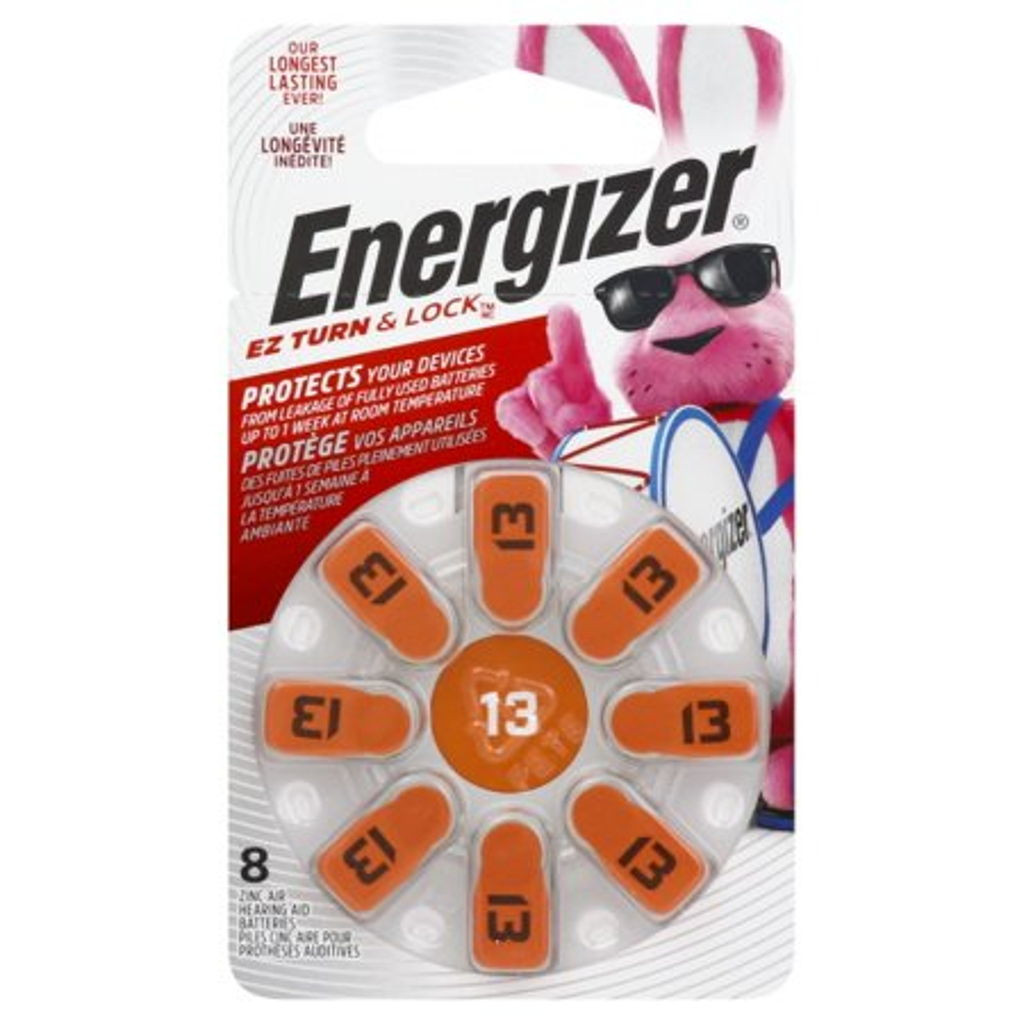 Energizer Turn & Lock Size 13 Hearing Aid Batteries
