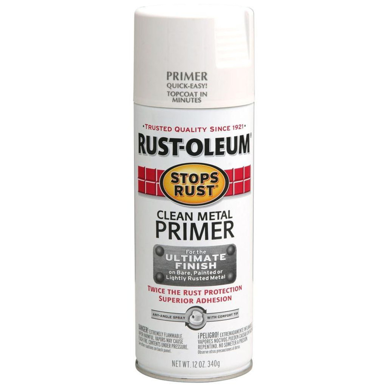 Rust-Oleum Stops Rust Flat Gray Spray Primer (NET WT. 12-oz) in