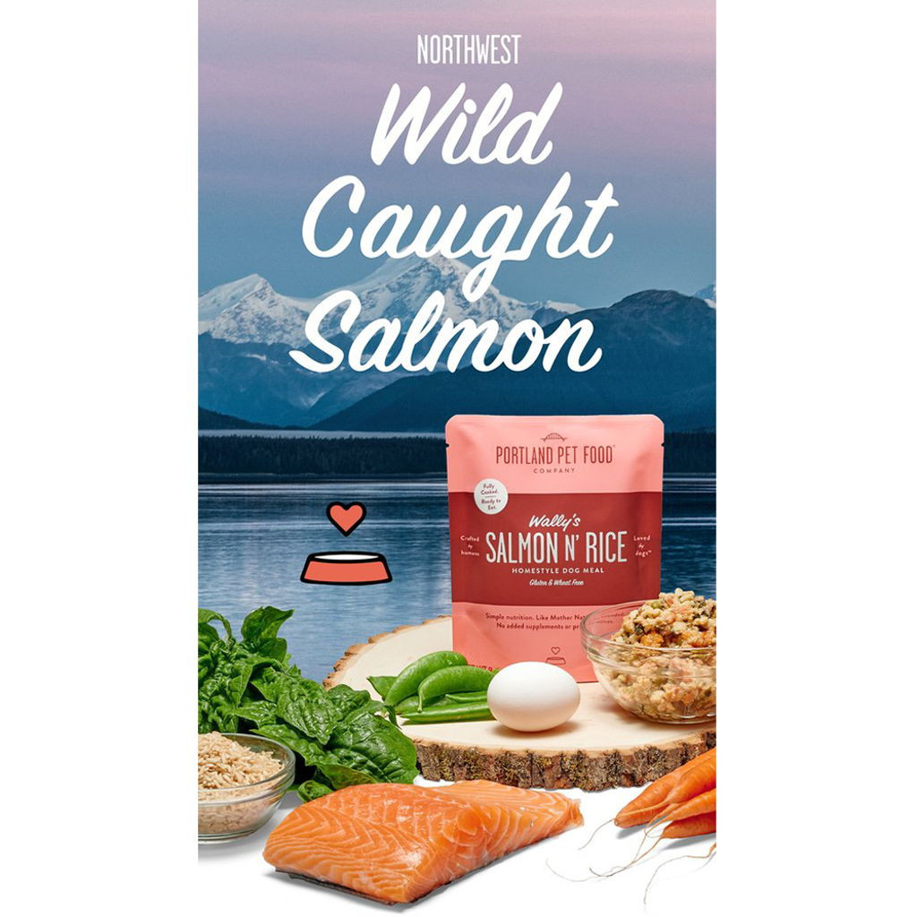 Portland Pet Food Wally's Salmon N' Rice Meal Pouch Dog Food - 9 oz
