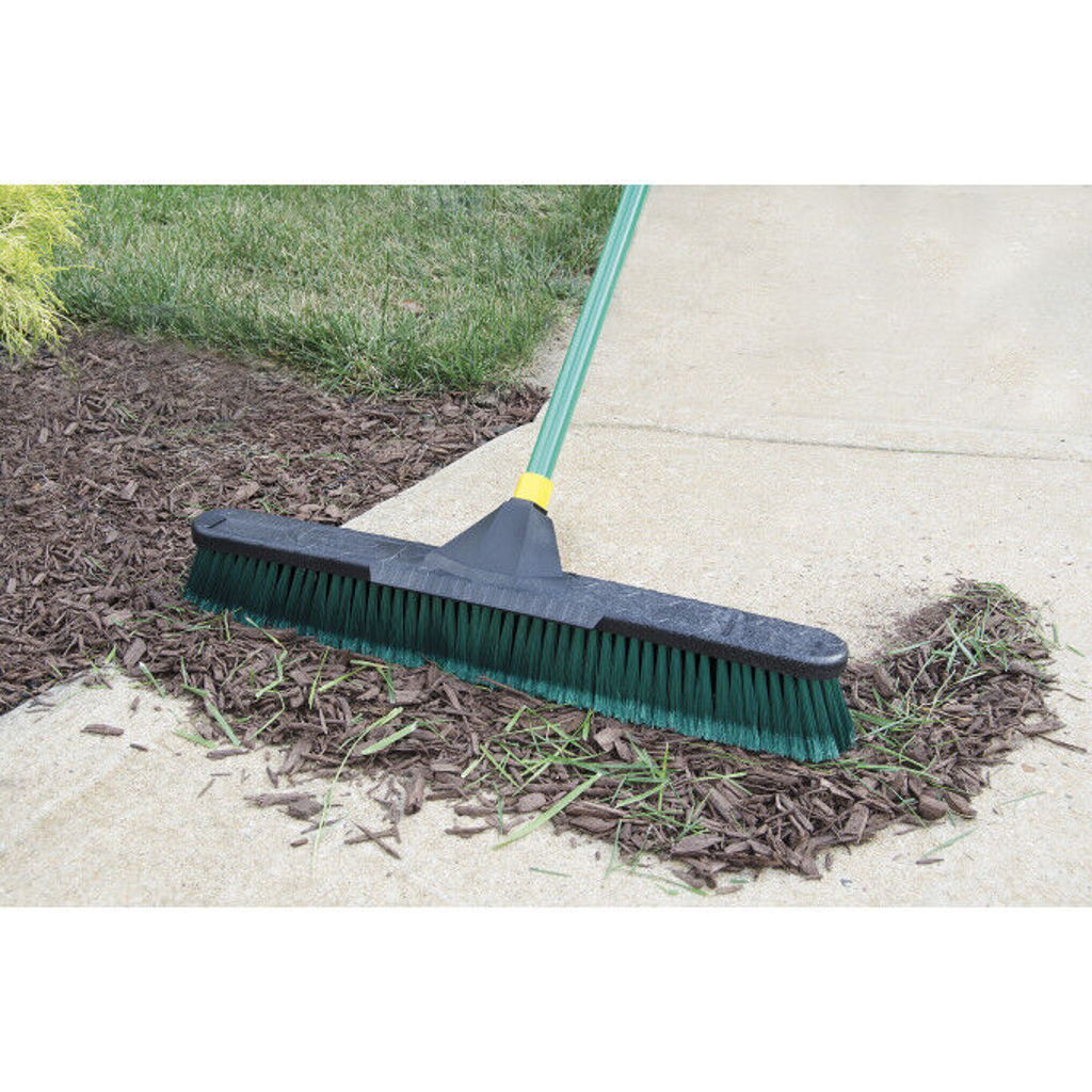 Quickie Green Bulldozer Multi-Surface Pushbroom - 24