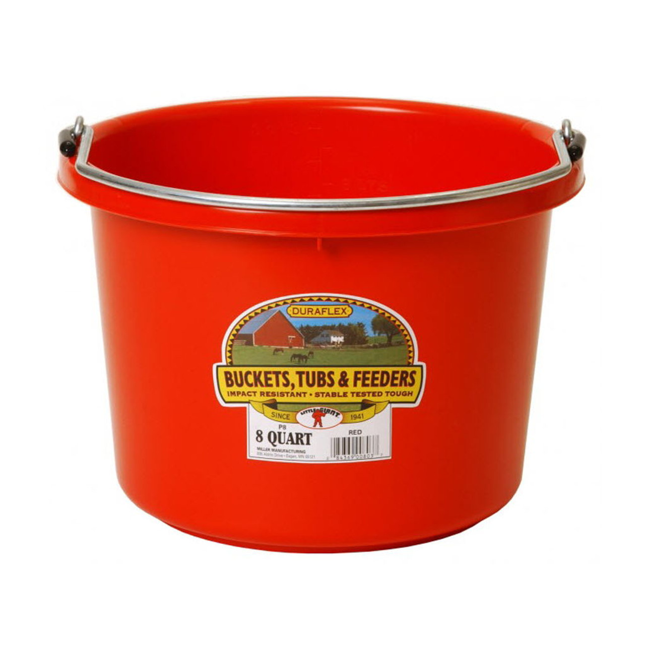 Miller Manufacturing 8 qt Polyethylene Plastic Bucket