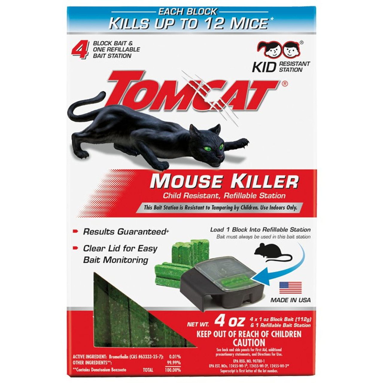 Tomcat Indoor/Outdoor Disposable Mouse Killer Bait Station, Child