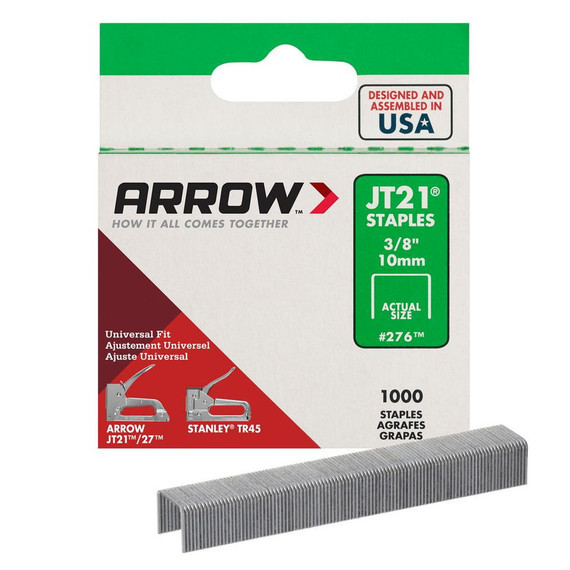 Arrow JT21 Galvanized Steel Staple - 1000 pk