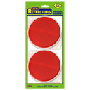 Hy-Ko Red Bracketed Nail-On Reflector - 2 pk - 3-1/4"