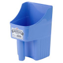Miller Manufacturing Berryblue Polypropylene Plastic Enclosed Feed Scoop - 3 Qt