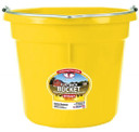 Miller Yellow Little Giant Flat-back Plastic Bucket - 20 Qt