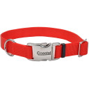 Coastal Pet Red Titan Adjustable Dog Collar with Metal Buckle