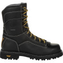 Georgia Boot Men's AMP LT Logger Low Heel Waterproof Work Boots - Black