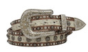 Angel Ranch Women's Brown Hair-On Hide Concho Belt