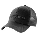 Carhartt Men's Dunmore Canvas Mesh Back Logo Graphic Cap - Black