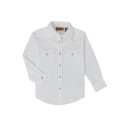 Wrangler Girl's Classic White Long Sleeve Western Snap Shirt
