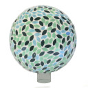 Evergreen Enterprises Mosaic Glass Green Petals Gazing Ball - 11"