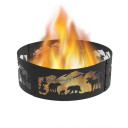 Blue Sky High Northern Woods Decorative Steel Fire Ring - 36" X 12"