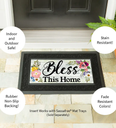 Evergreen Enterprises Shiplap Floral Bless This Home Sassafras Switch Mat - 22"