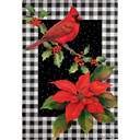 Evergreen Enterprises Cardinal and Holly House Suede Flag - 28" X 44"