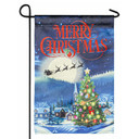 Evergreen Enterprises Santas Sleigh on Christmas Lustre Garden Flag