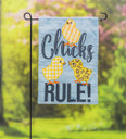 Evergreen Enterprises Patterned Chicks Rule Burlap Garden Flag