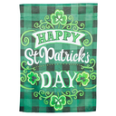Evergreen Enterprises St. Patrick's Day Green Check Suede Garden Flag
