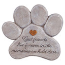 Evergreen Enterprises Dog Silhouette Paw Shaped Pet Memorial Garden Stone - 11"