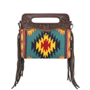 Montana West Aztec Tapestry Tooled Crossbody Bag