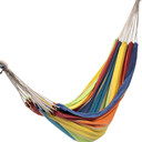 Plow & Hearth Woven Poly/Cotton Rainbow Hammock - Rainbow