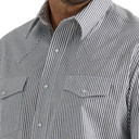 Wrangler Men's Classic Fit Wrinkle Resist Long Sleeve Western Shirt - Black