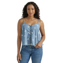 Wrangler Retro Women's Punchy Sleeveless Button Front Cami Top - Denim