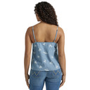 Wrangler Retro Women's Punchy Sleeveless Button Front Cami Top - Denim