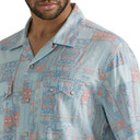 Wrangler Men's Classic Fit Coconut Cowboy Short Sleeve Shirt - Multi