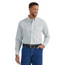 Wrangler Men's Relaxed Fit Long Sleeve Classic Print Shirt - White
