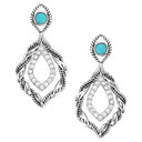 Montana Silversmiths Twisted In Time Crystal Turquoise Earrings