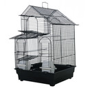 A&E Cages House Top Bird Cage - Black - 16" X 14"