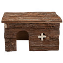 A&E Cages Nibbles Log Cabin Hut - Brown - Large