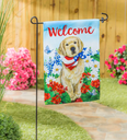 Evergreen Enterprises Dog with Patriotic Bandana Garden Suede Flag