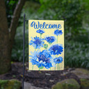 Evergreen Enterprises Bachelor Button Suede Garden Flag - Blue